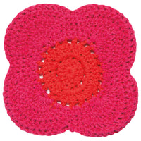 Poppy Crochet Coasters - Set of 4