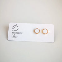 Moonlight For Violet- Hexagon Studs