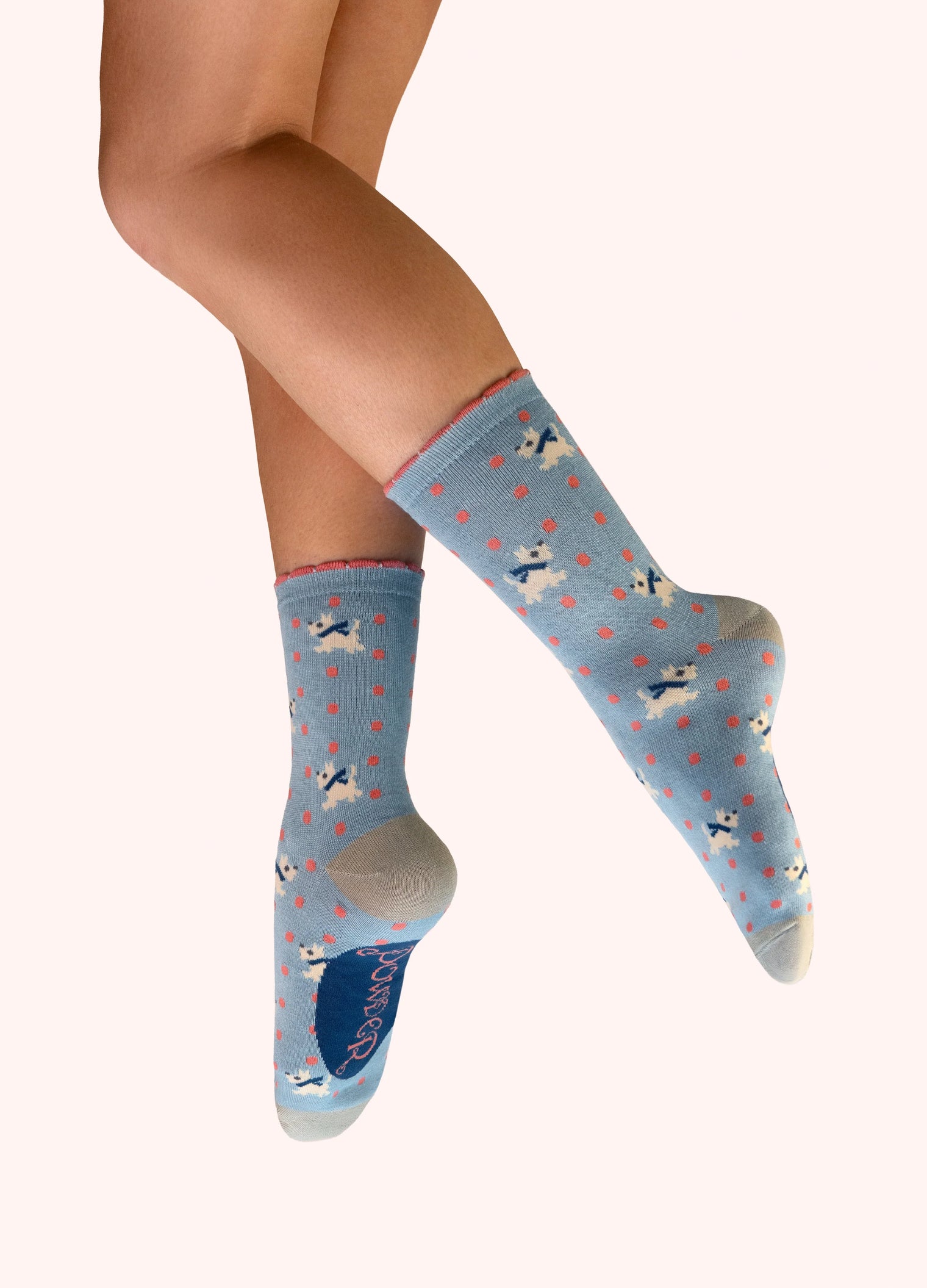 Powder UK - Woolly Westies Ankle Socks - Ice