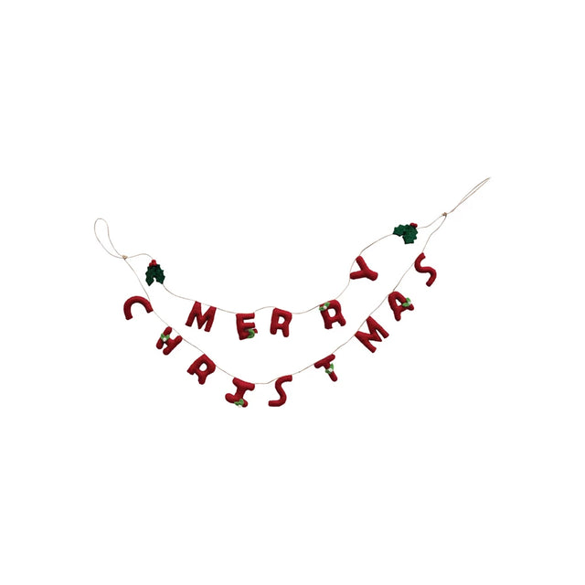 Handmade Wool Felt "Merry Christmas" Garland