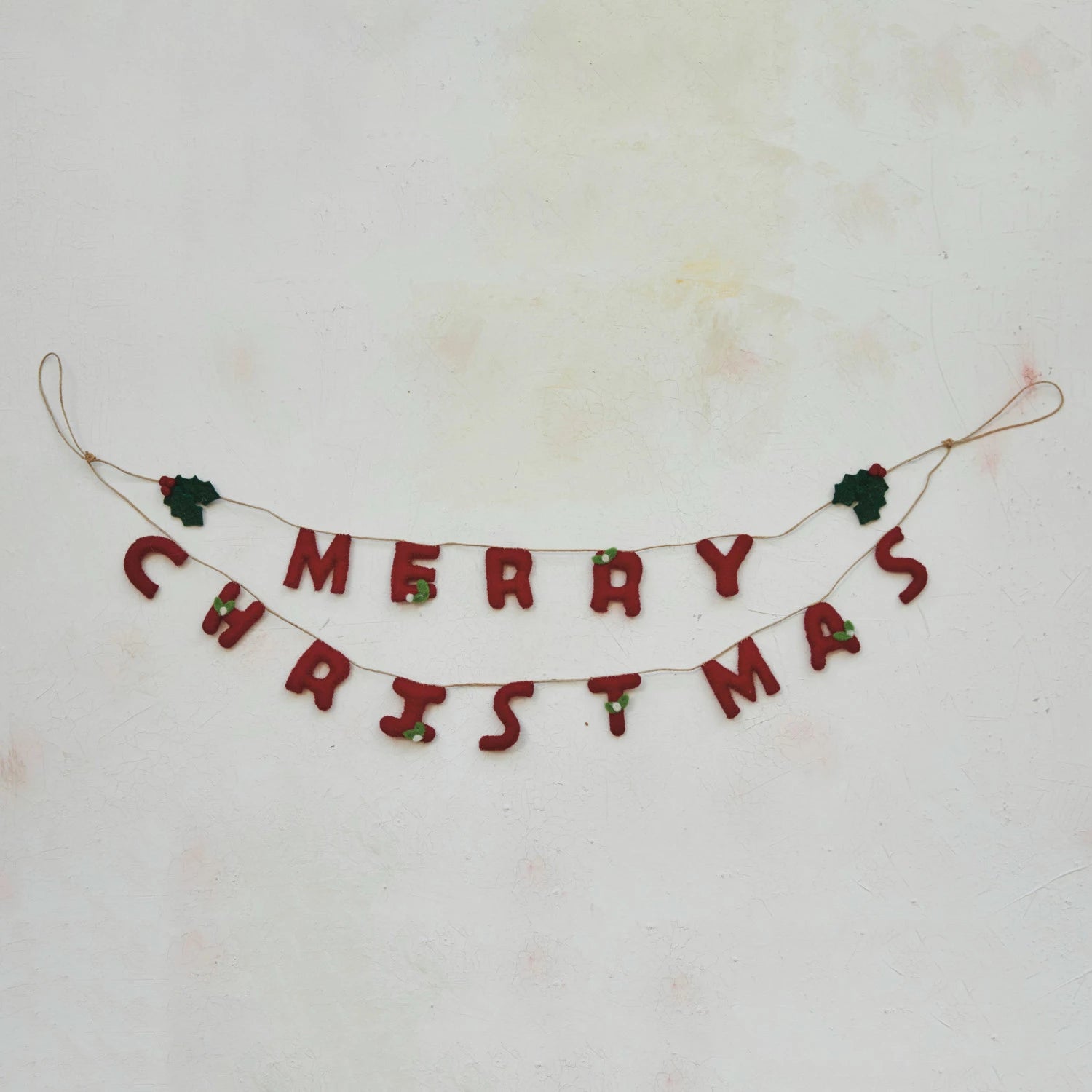 Handmade Wool Felt "Merry Christmas" Garland