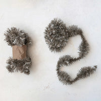 Antique Silver Finish Tinsel Garland