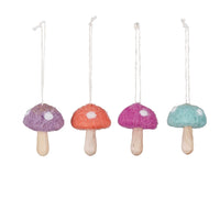 Wool & Wood Mushroom Ornament - 4 Colours