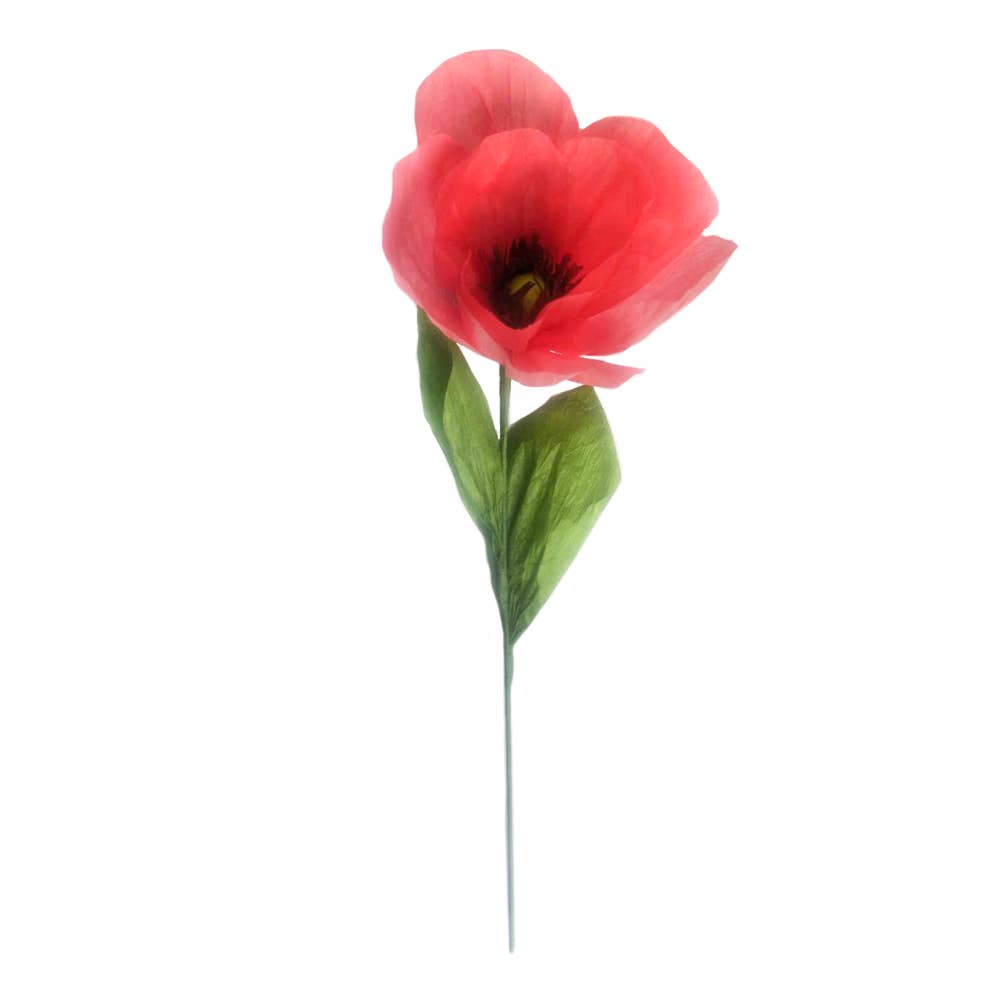 Red Poppy Paper Flower