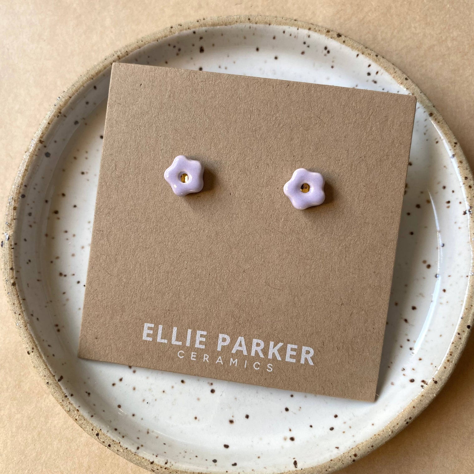 Ellie Parker Ceramics - Lilac Ceramic Flower Earring