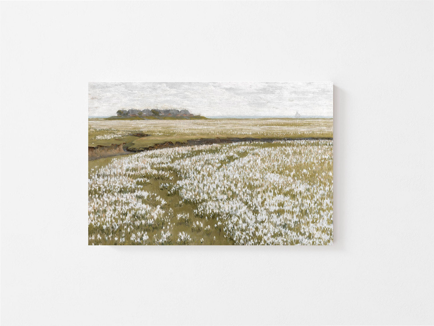 Flower Fields Vintage Art Print