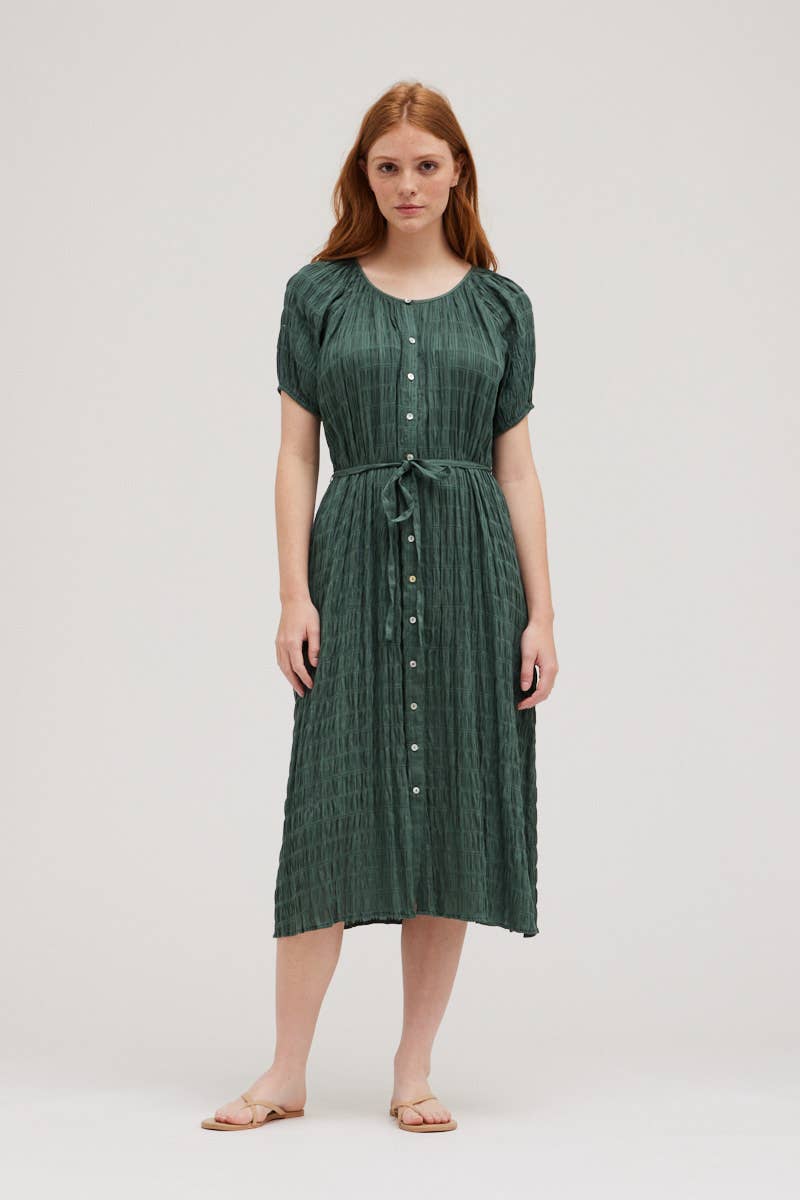 Grade & Gather - 60683CA - BUTTON DOWN MIDI DRESS