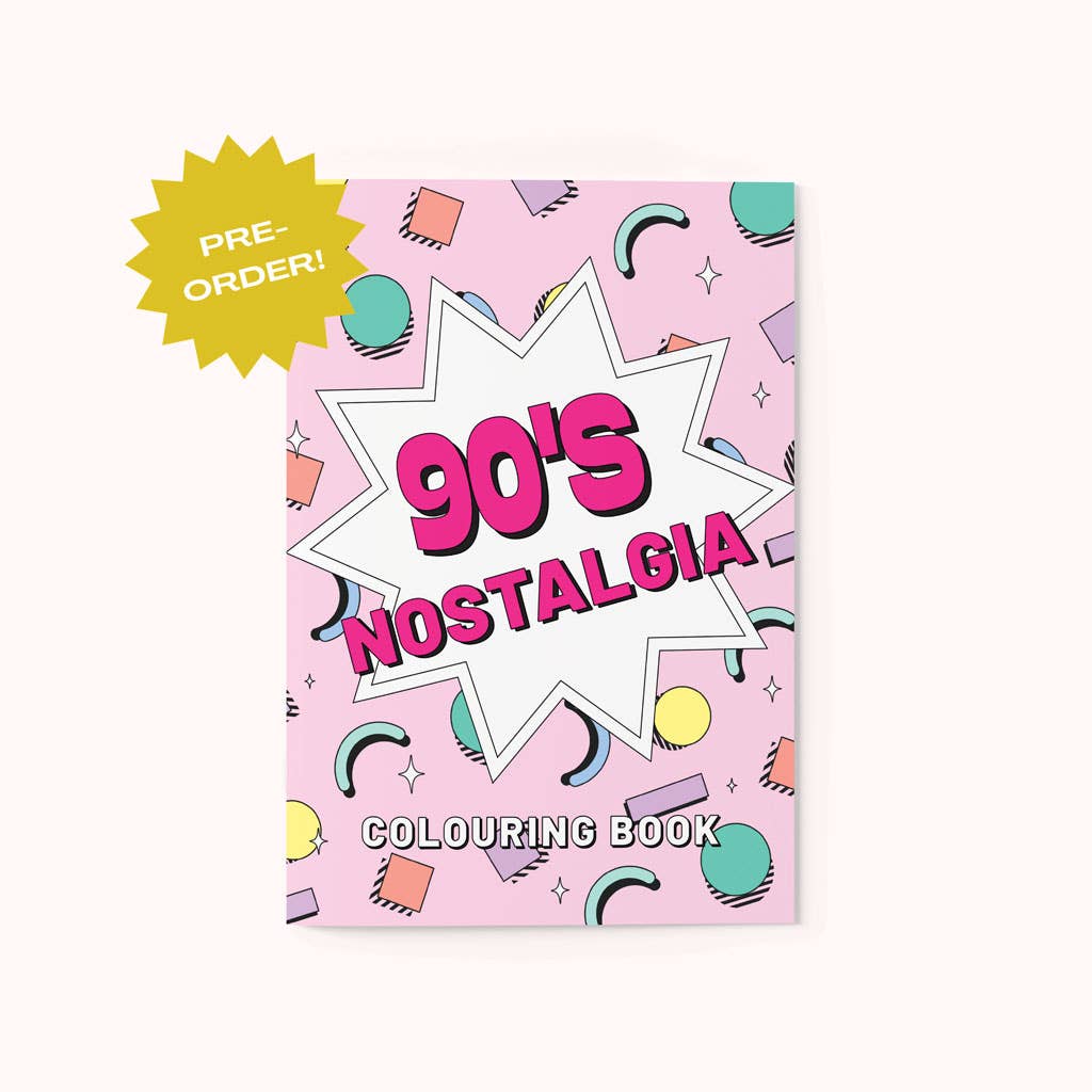 Party Mountain Paper co. - 90's Nostalgia Colouring Book *Pre-order*