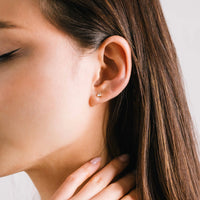 Birthstone Stud Earrings - Sterling Silver