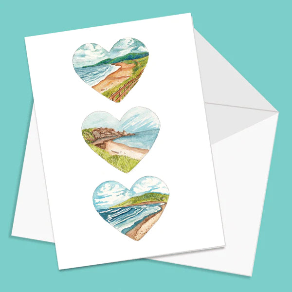 Cape Breton Beaches Heart Card