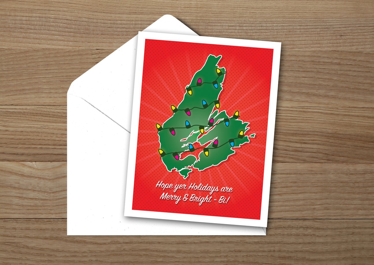 Merry & Bright Bi Christmas Card