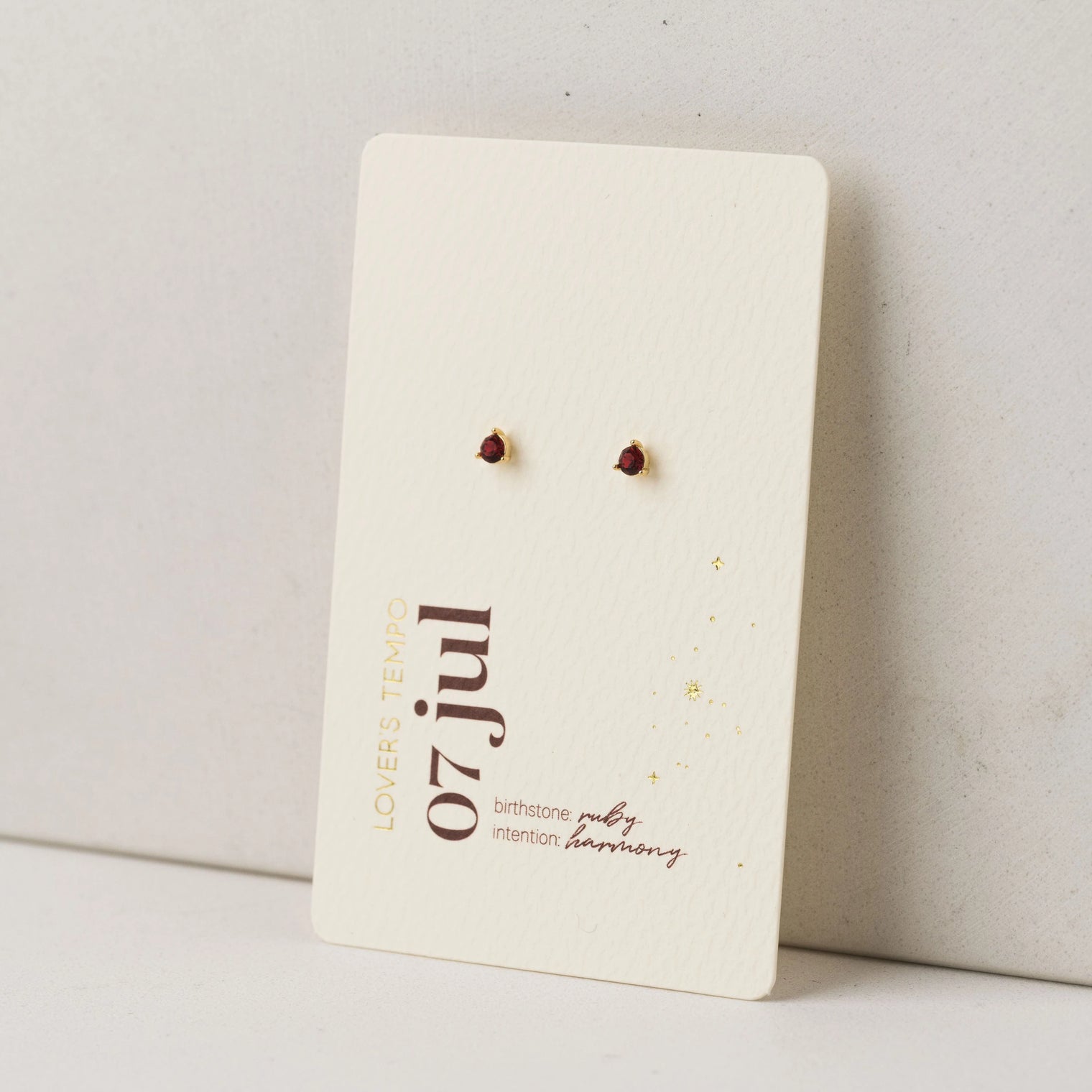 Birthstone Stud Earrings - Sterling Silver