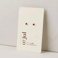 Birthstone Stud Earrings - Sterling Silver