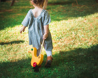 Duck With Flapping Feet Wooden Push Toy