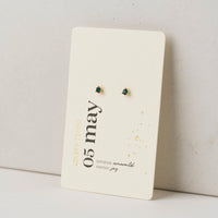 Birthstone Stud Earrings - Sterling Silver