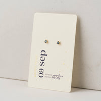 Birthstone Stud Earrings - Sterling Silver