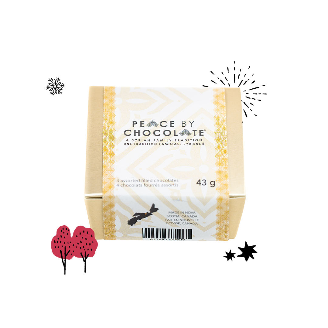 Peace By Chocolate - 4 Piece Box Assorted Chocolates