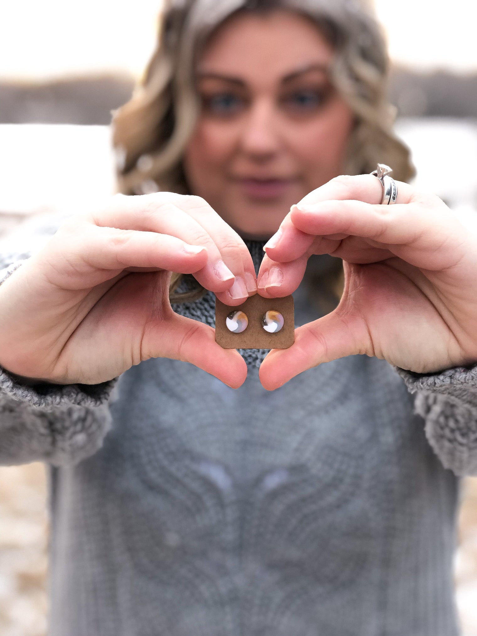 Sea Glass Earrings in Gold